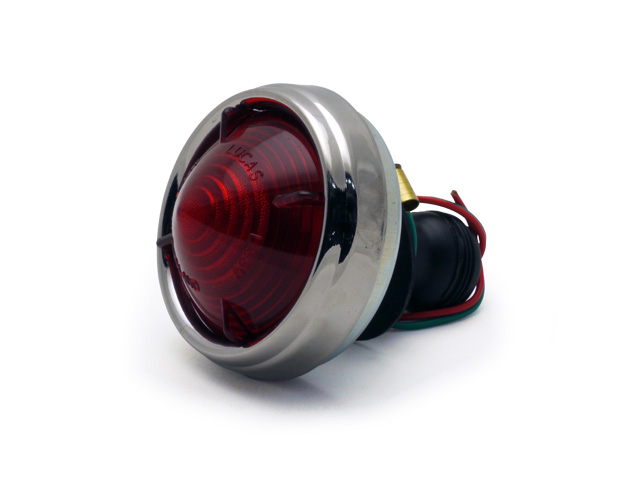 ランプAssy、Lucas L539、レンズ色 : レッド、ストップ (ダブルフィラメント)
