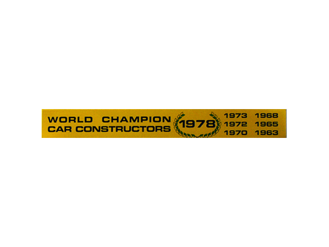 バッジ、World Champion Car Constructors
