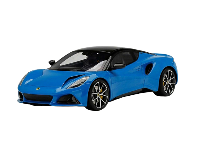モデルカー、1/18スケール、TOP SPEED 製、ロータス エミーラ、セネカブルー
