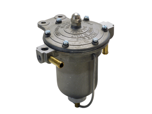 フューエルレギュレーター、FILTER KING 製、アルミケース、85 mm径